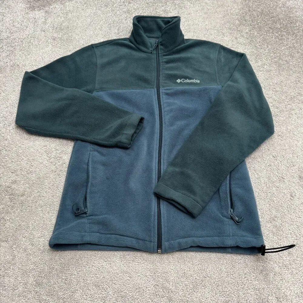 Columbia Steens Mountain 2.0 Fleece Jacket Mens Small Blue Full Zip Outdoor Hike